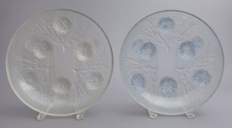 (2) Sabino glass bowls,: (2) Sabino glass bowls, with sea urchin design. Each marked for Sabino. 11.75" Dia.,