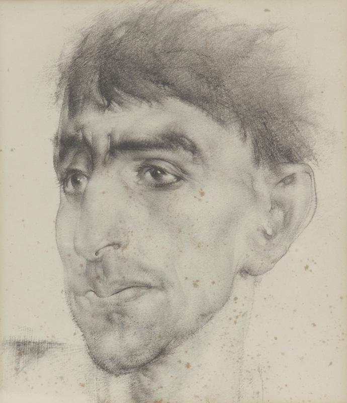Nicolai Fechin "Portrait of a Man" lithograph.: Nicolai Fechin "Portrait of a Man" lithograph. Signed lower right in pencil, "Nicolai Fechin". Site: 12.25"H x 10.625"W; Frame: 21.75"H x 17.25"W. PROVENANCE: Walter Stein, New York; by decent to his