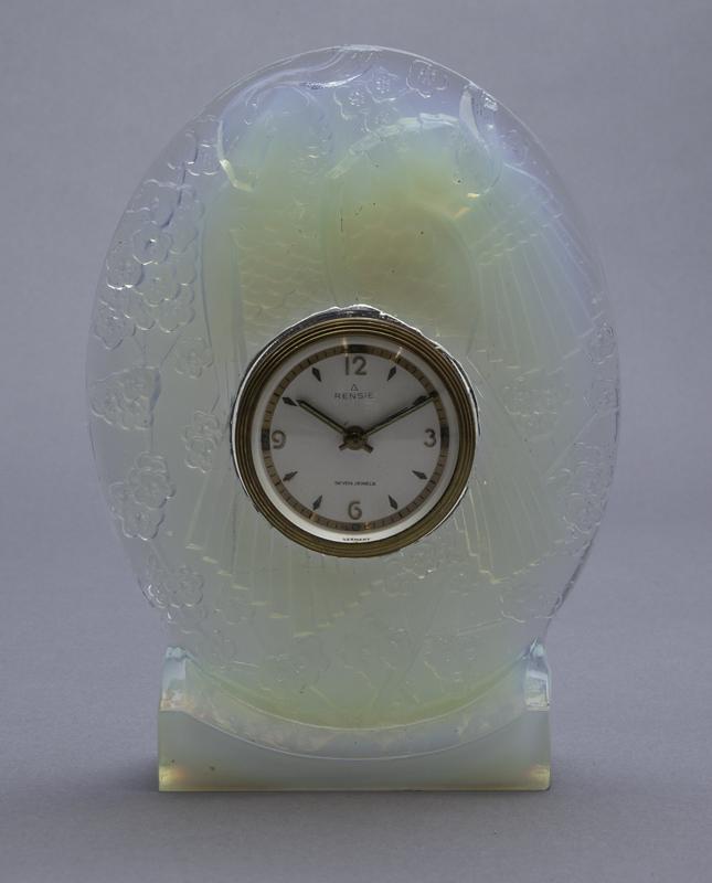 Sabino opalescent glass table clock, (1 of 11)