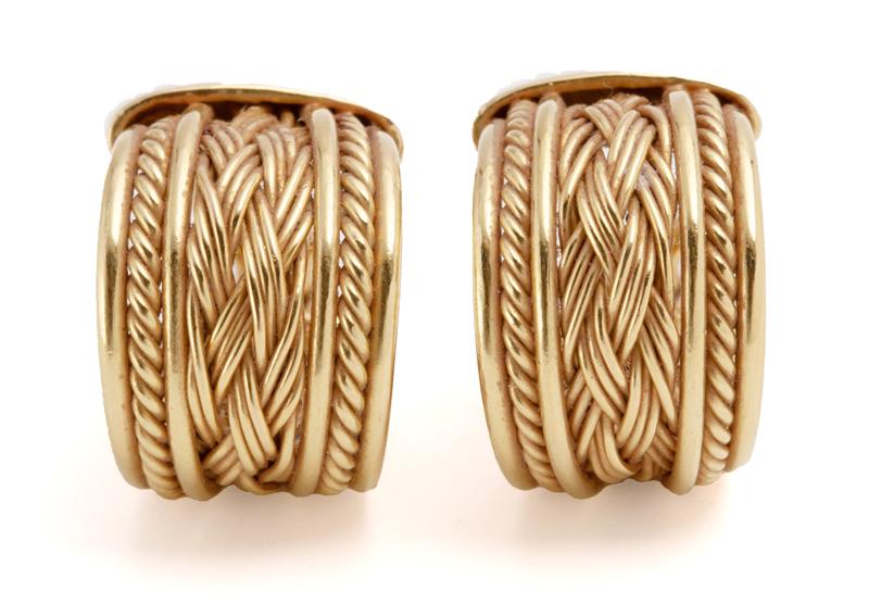 Pr. 18K Gold Rizzo earrings (1 of 6)