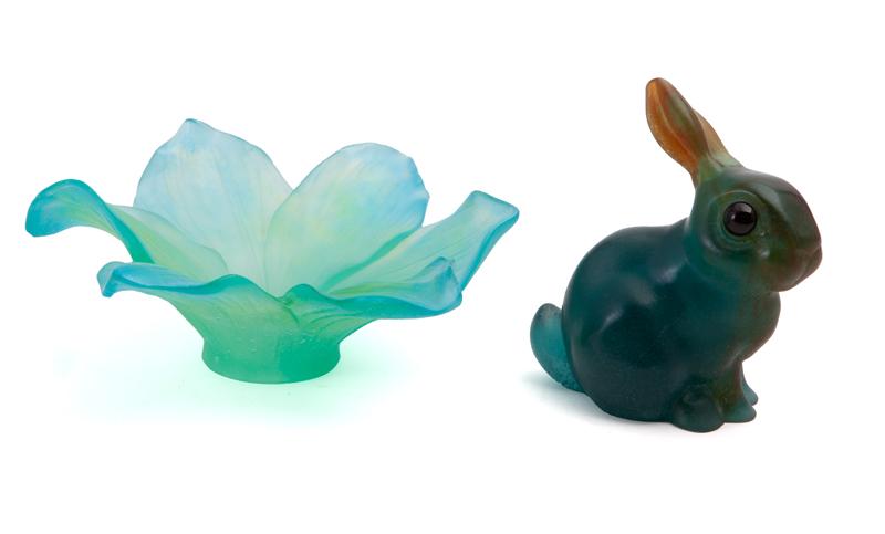 (2) Daum France art glass articles (1 of 9)