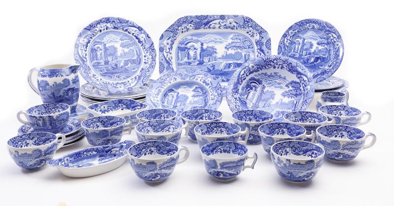 (37) Pcs. Antique Copeland Spode "Italian" platter (1 of 9)