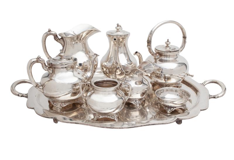 (8) Pcs. Assembled Mexican sterling coffee & tea (1 of 11)