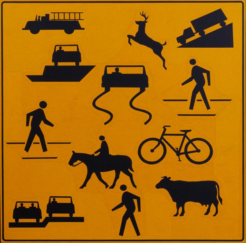 Al Souza "American I" encaustic on canvas, 1981. (1 of 5)