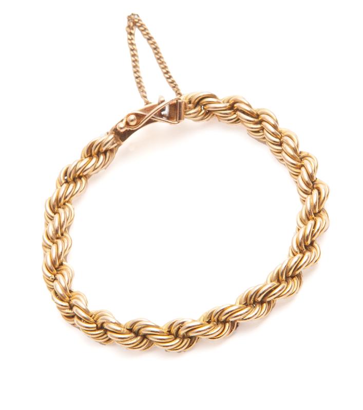 18K Gold rope twist bracelet. (1 of 7)