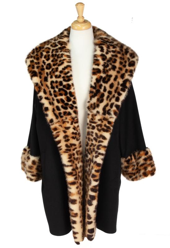 Mid-length vintage wool & mink coat (1 of 7)