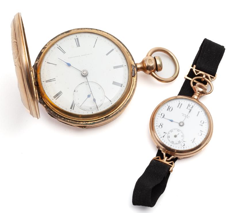 (2) American pocket watches including an early (1 of 9)