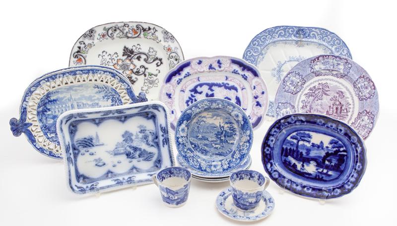 (14) Pcs. Early English transferware (1 of 12)