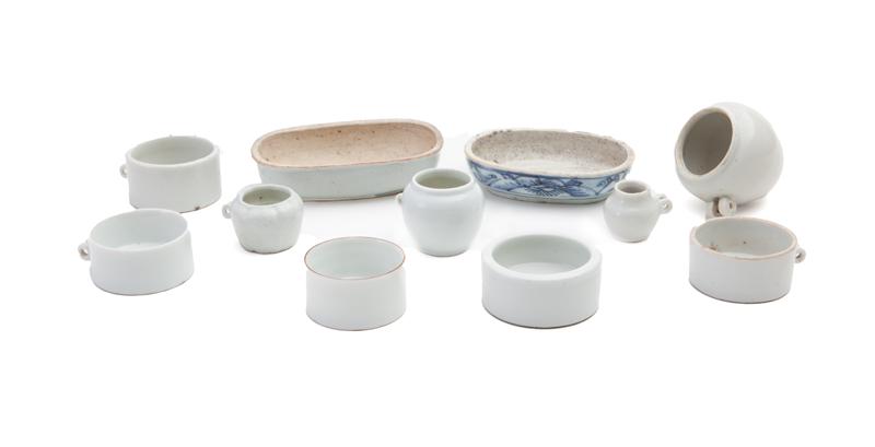 (11) Pcs. Chinese Qing white glazed porcelain bird (1 of 7)