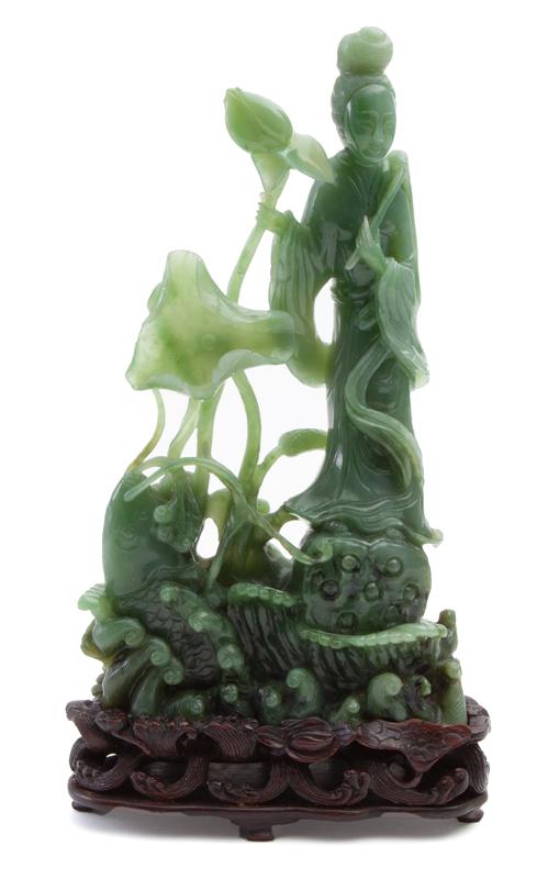 Chinese carved hardstone figure (1 of 14)
