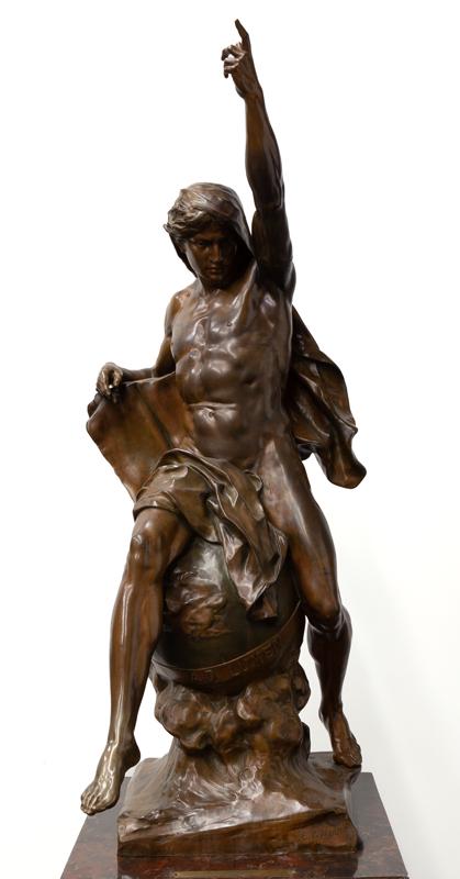 Emile Louis Picault bronze "Ad Lumen" bronze. (1 of 14)