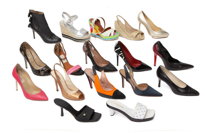 (17) Prs. Designer heels, (1 of 5)