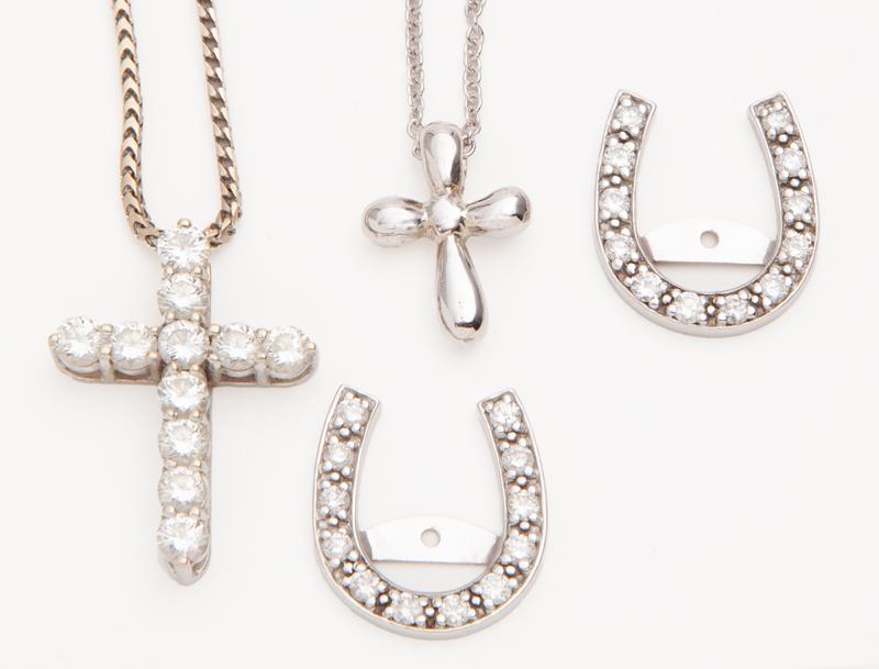 Group of white gold jewelry, (1 of 4)