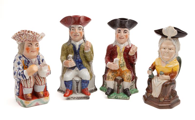 (4) Large antique English toby jugs. (1 of 11)