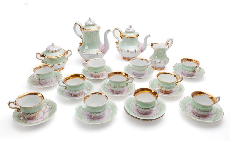 (27) Pcs. Meissen parcel gilt coffee and tea (1 of 7)