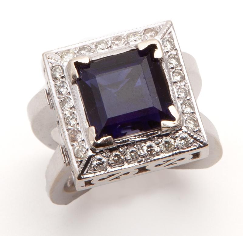 Ladies 14K gold, diamond and amethyst ring, (1 of 7)