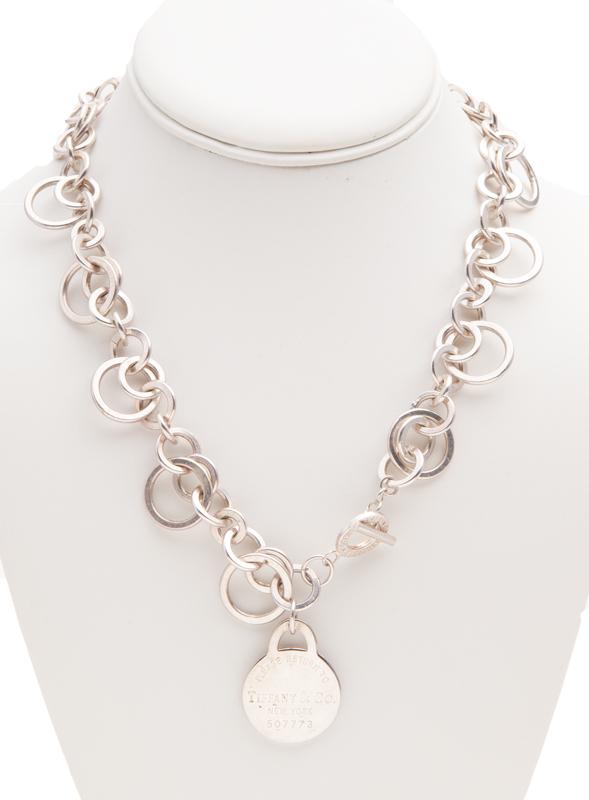 Tiffany & Co. silver tone link necklace, (1 of 5)
