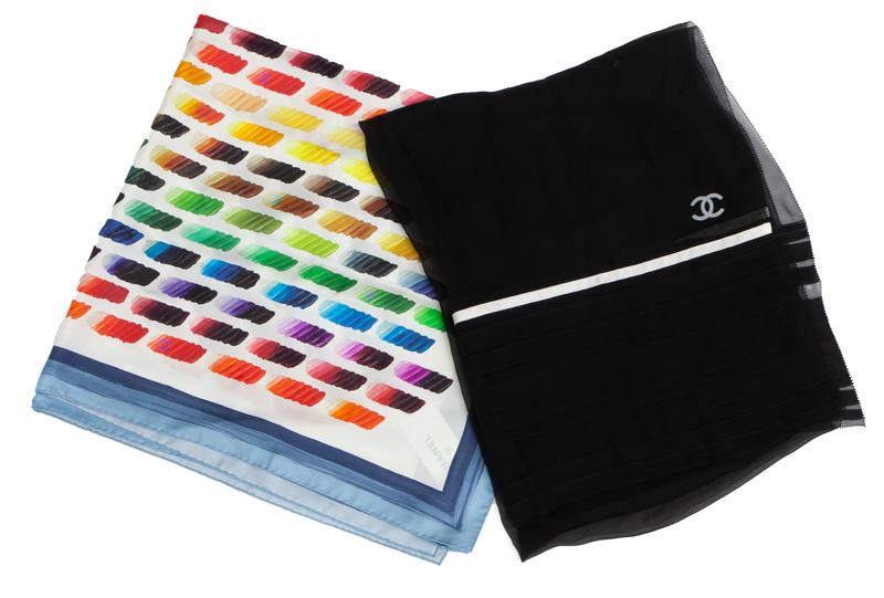 (2) Chanel scarves, (1 of 5)