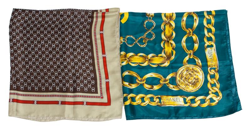 (2) Chanel silk scarves, (1 of 5)
