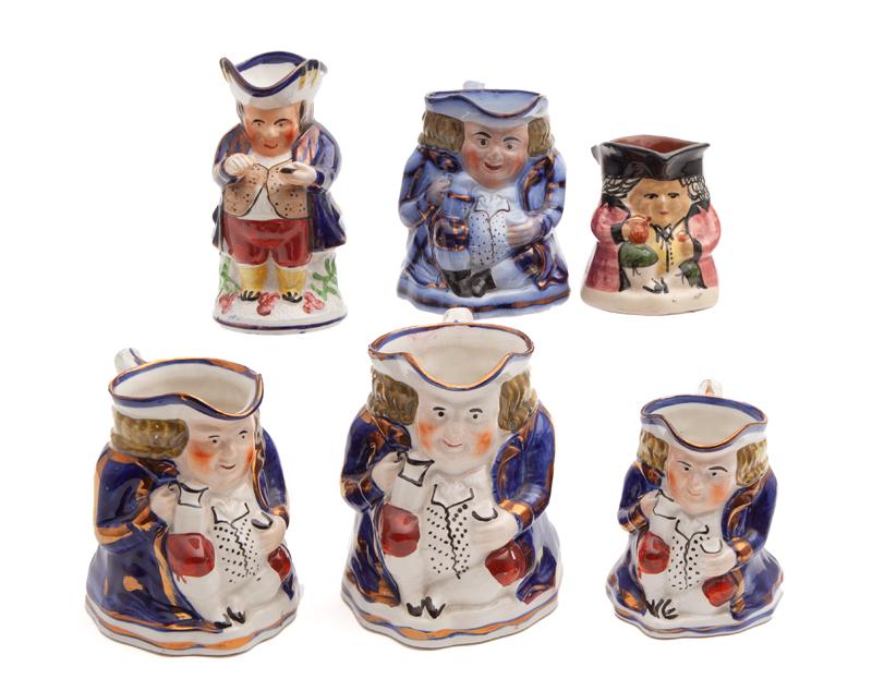 (6) Vintage English toby jugs. (1 of 11)
