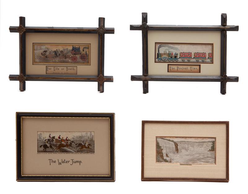 (4) Framed silk "Stevengraph" pictures (1 of 10)