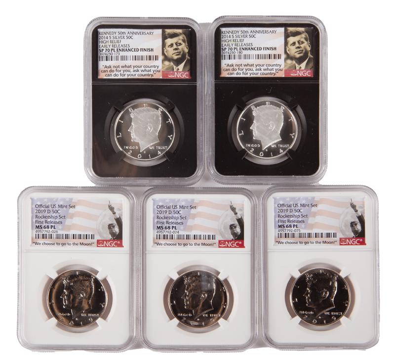 US Kennedy Half Dollar Group (5) NGC (1 of 4)