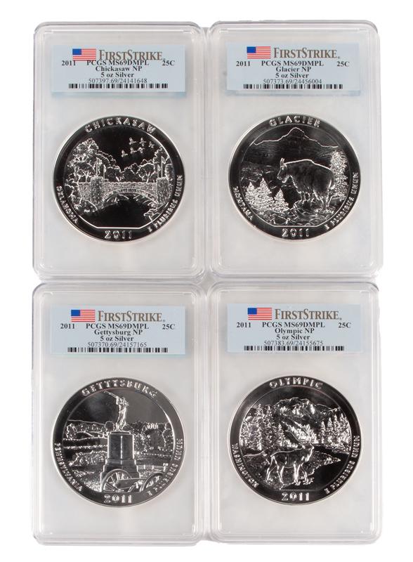 5 oz Silver Quarters National Parks Group (4) PCGS (1 of 4)