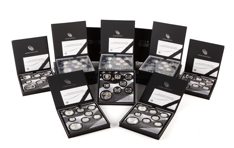 US Mint Ltd. Edition Silver Proof Sets (8 sets) (1 of 16)