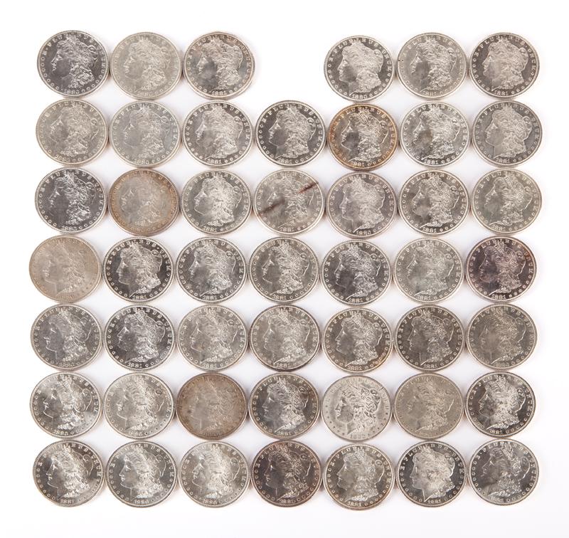 1880 and 1881 US Morgan Silver Dollar Group (48) (1 of 18)