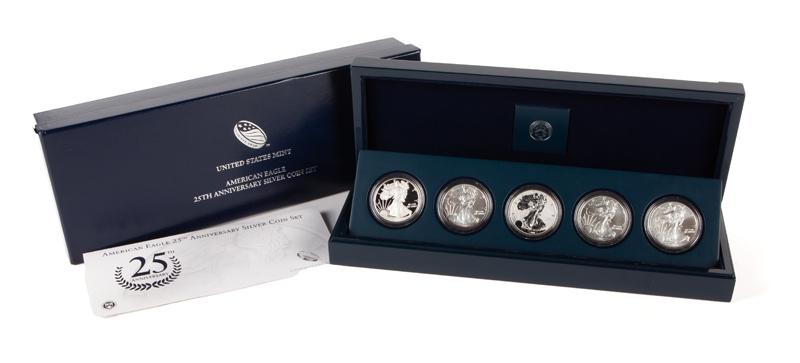 2011 25th Anniv. 1 oz Silver Eagle Set (5) (1 of 8)