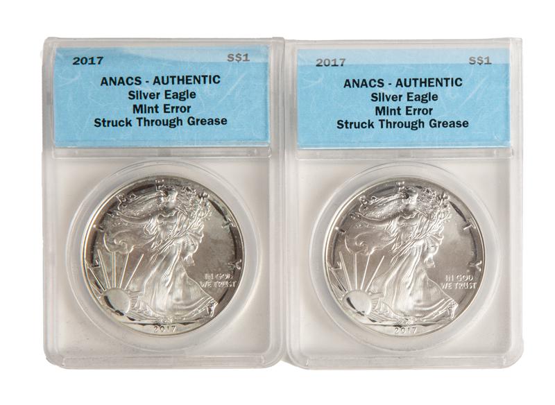 2017 US 1 oz Silver Eagle Mint Error Pr. (2) ANACS (1 of 4)