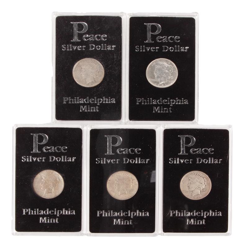 1921 US Peace Silver Dollar Group (5) GSA (1 of 4)