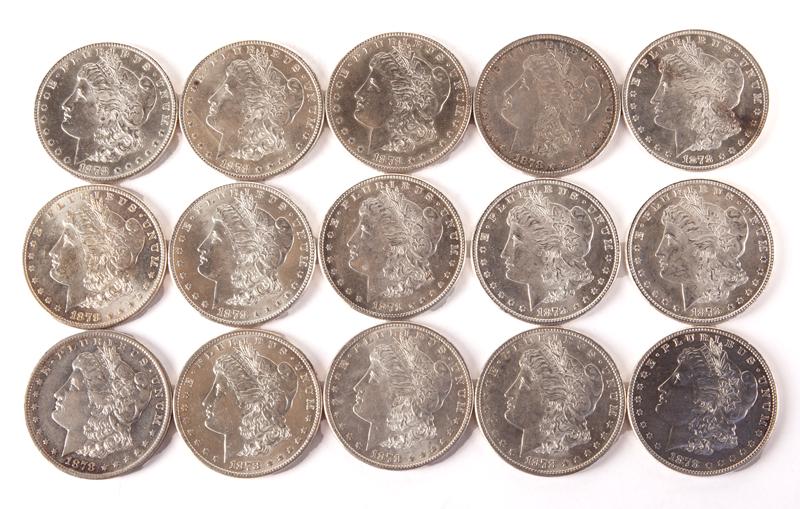 1878 US Morgan Silver Dollar Group (15) (1 of 4)