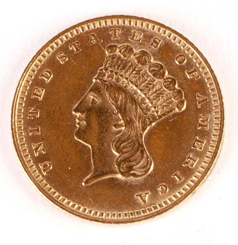 1862 US $1 Gold Indian Princess (1 of 2)