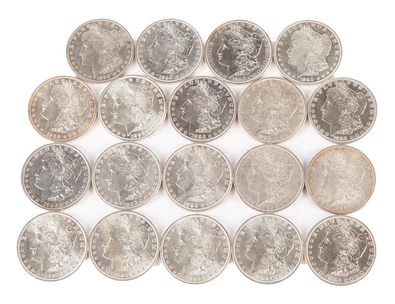 1890 and 1896 US Morgan Silver Dollar Group (19) (1 of 12)
