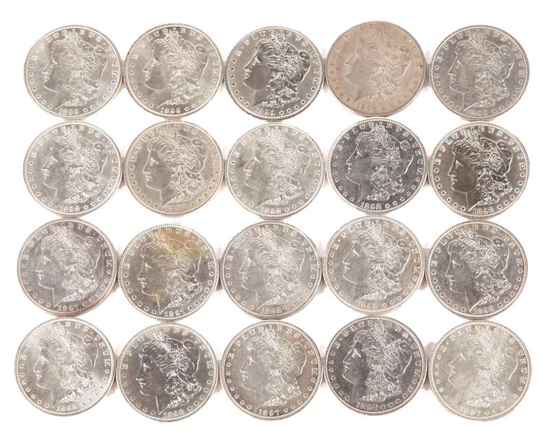 1897 and 1898 US Morgan Silver Dollar Group (20) (1 of 12)