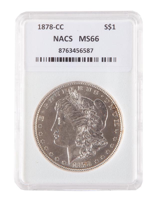 1878 US Morgan Silver Dollar Carson City NACS MS66 (1 of 4)