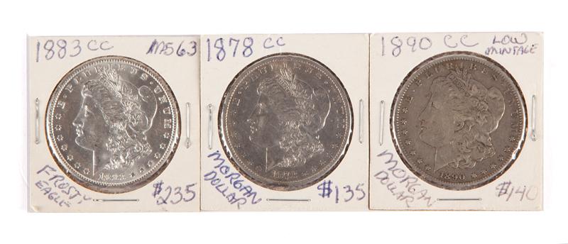 US Morgan Silver Dollar Carson City Group (3) (1 of 4)