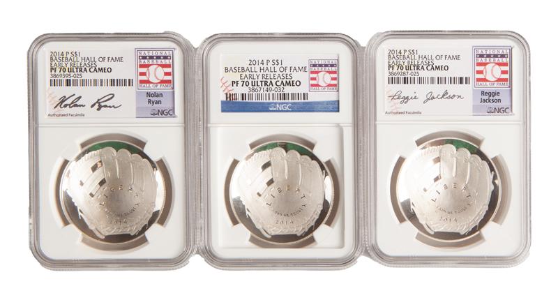 2014 Baseball Hall of Fame $1 Silver Grp.(3) PF70 (1 of 4)