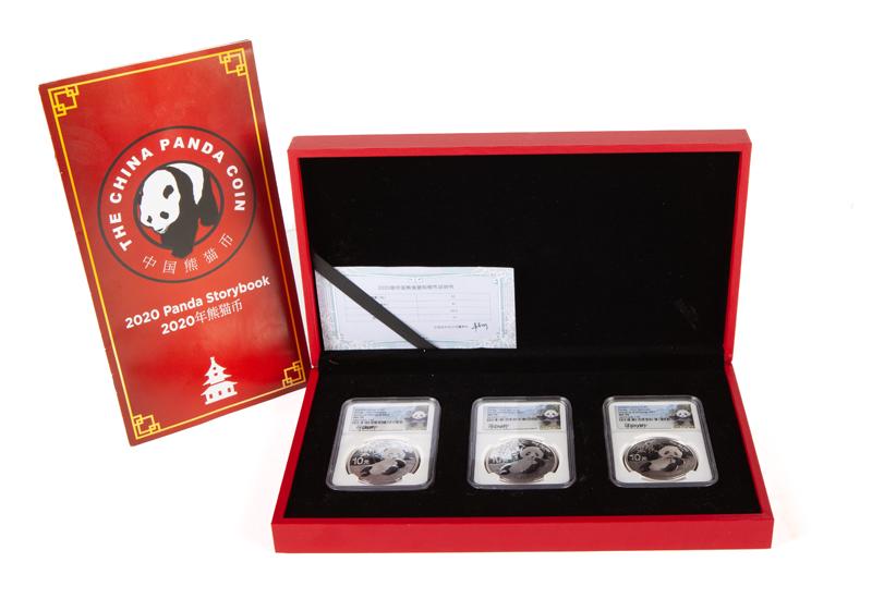 2020 China Silver Panda Set (3) NGC MS 70 (1 of 6)