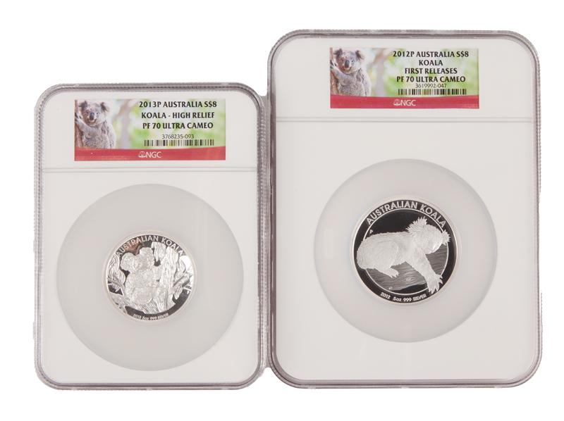 Australia 5 oz Silver Koala Grp. (2) NGC PF 70 (1 of 5)
