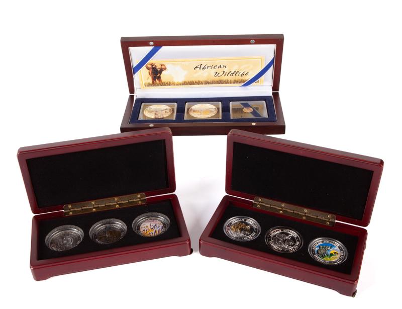 Somalia Wildlife Gold and Silver Sets (3 sets) (1 of 6)