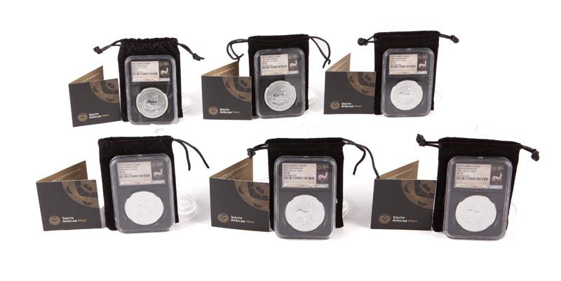 2017 S. Africa Silver Krugerrand Grp (6) NGC SP 70 (1 of 6)