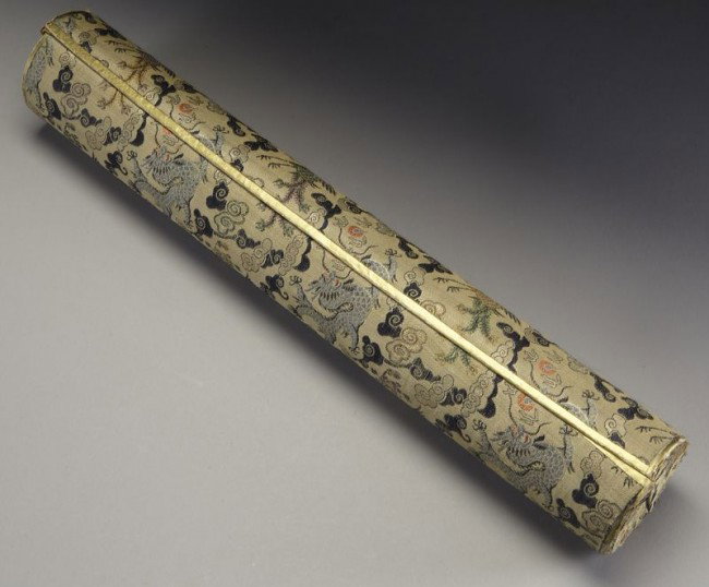 Watercolor hand scroll attr. to Wang Yuanqi, (Chin: Watercolor hand scroll attr. to Wang Yuanqi, (Chinese, 1642-1715) depicting landscapes. Site: 11.5"H x 92"L; Overall: 322.5"L,