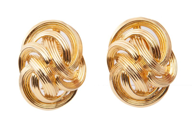 Pr. Tiffany 18K gold swirl earrings. (1 of 4)