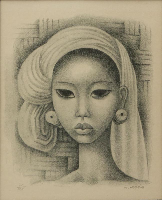 Miguel Covarrubias "Head of Balinese Girl" (1 of 5)