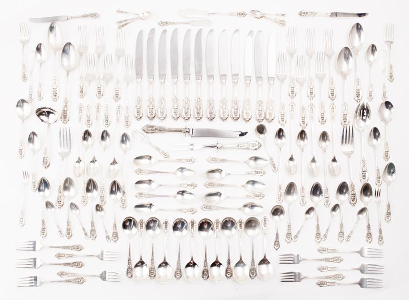 (117) Pcs. Wallace Rosepoint sterling silver (1 of 5)