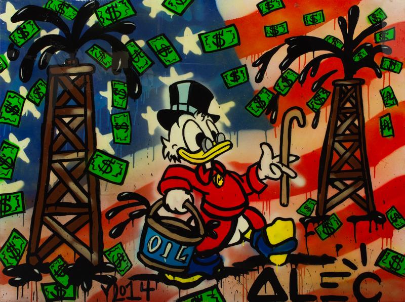Alec Monopoly "Untitled (Scrooge with Oil)" (1 of 3)