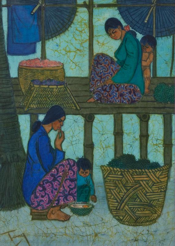 Chuah Thean Teng "Untitled (Fruit harvest)" Batik (1 of 4)