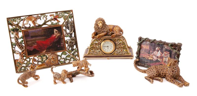 (5) Jay Strongwater enamel & jewel table articles, (1 of 10)